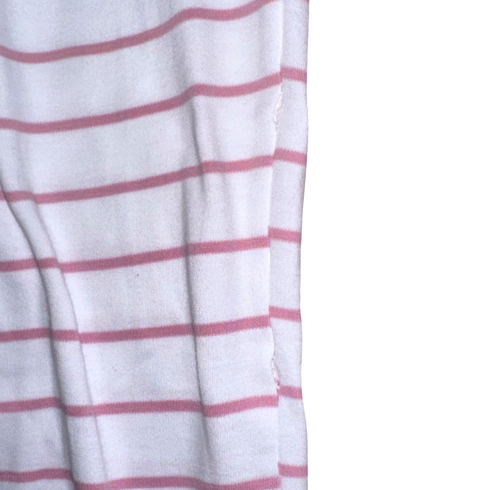 Lake Pajamas Set Womens Small Pink White Stripe Pima Cotton Loungewear Short Slv - Picture 10 of 10